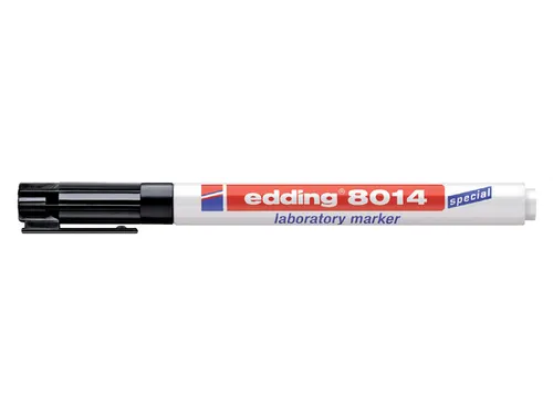 Viltstift edding 8014 laboratory ronde punt 1mm F zwart