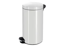 pedaalemmer,30l,HxØ 650x300mm,binnenbak kunststof,romp staal wit