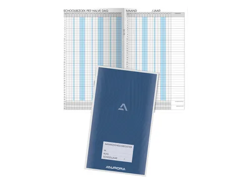 Aanwezigheidsregister Aurora 155x260mm Nederlandstalig 56 pagina's