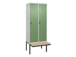 locker voor scheiding van kleding,HxBxD 2120x800x815mm,2vak