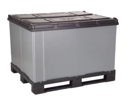 Pallet-Vouwkrat Hxlxb 1000X1200X1110Mm Kunststof Met Laadklep 3Sleden