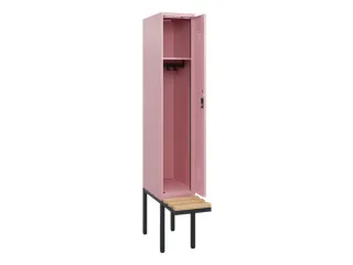 locker met bank,HxBxD 1950x300x815mm,1vak,vak B 300mm,cilinderslot - 1