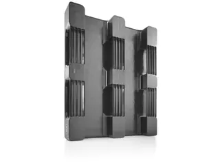 hygiënepallet,HxLxB 160x1200x1000mm,geregenereerd kunststof,zwart - 4