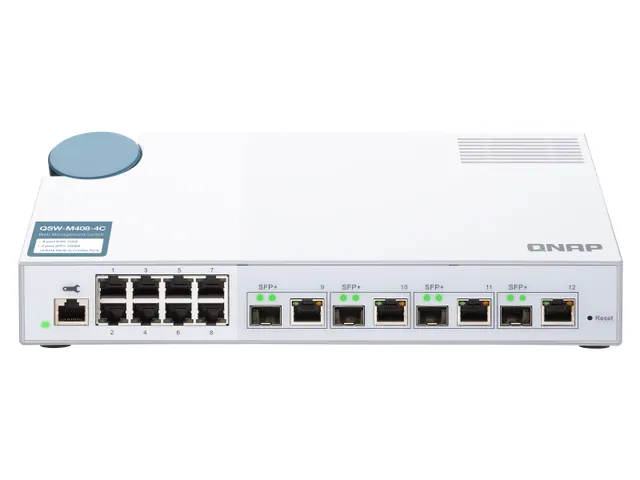 8x RJ45 1GbE, 4x 10GbE SFP+/RJ45 Combo, Web Managed, 100-240VAC, 50/60