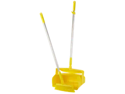 Vikan Hygiene stofblik + veger combinatieset alu steel 840mm Geel
