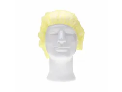 PP non woven haarnet geel 50cm bouffant cap maat M 10x100 Stuks