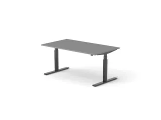 Elektrisch ihv bureau,HxBxD 650-1310x1600x900mm,blad donkergrijs - 1