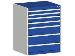 ladekast 1000x800x650mm 7laden zware lasten RAL7035 front RAL5010