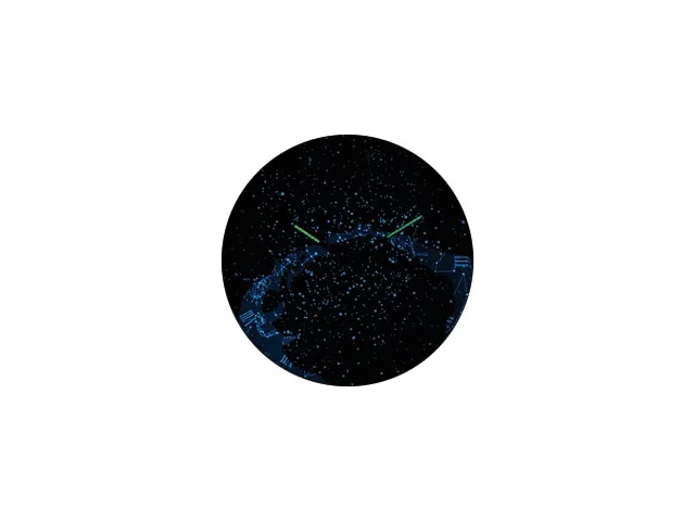Wandklok NeXtime dia. 35cm bol glas 'Milky Way dome' Romeinse cijfers