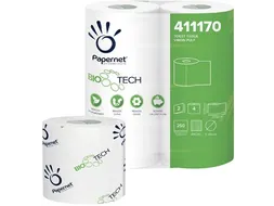 toiletpapier Bio Tech 2-laags wit 250 vel pak van 4 rollen