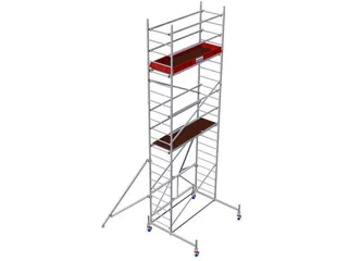 vouwsteiger,werk H 6,8m,steiger H 6m,platform BxD 2000x600mm,aluminium - 1
