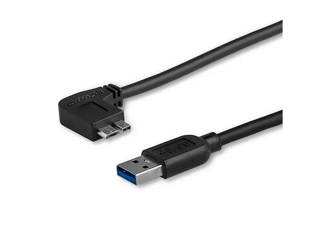 Slanke Micro USB 3.0 kabel haaks naar links 1 Meter