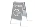 Stoepbord A1 complete set met print 'Ouvert 24h/24 7j/7' Grijs