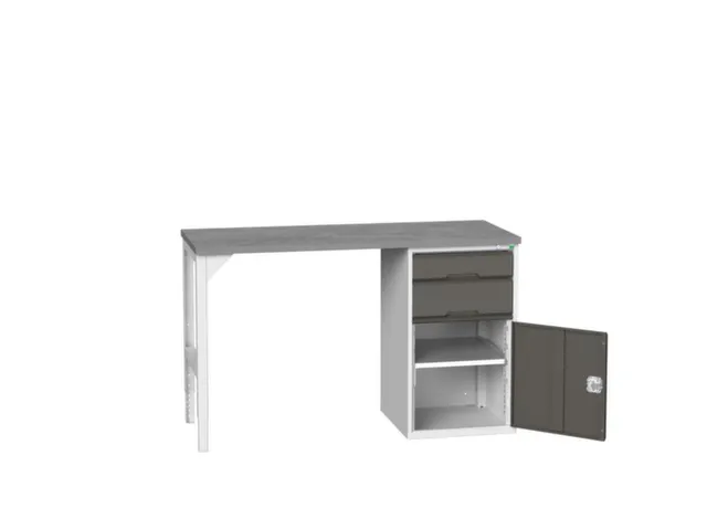 werkbank,HxBxD 930x1500x600mm,linoleumblad,2voeten/1container