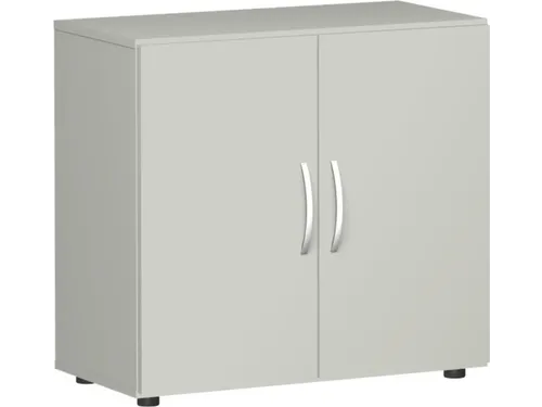 kantoorkast met openslaande deuren HxBxD 752x800x420mm hout lichtgrijs