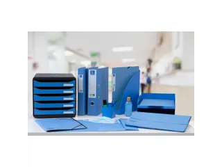 Elastomap Exacompta Clean'Safe 3-kleppen glanskarton blauw - - 8