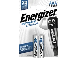 batterijen Lithium AAA, blister van 2 stuks - 1