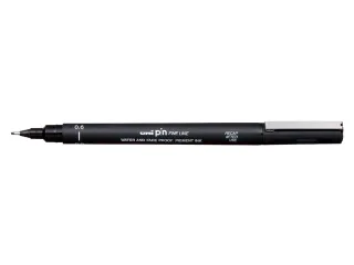 Fineliner Uni-ball Pin 0.6mm zwart - 1