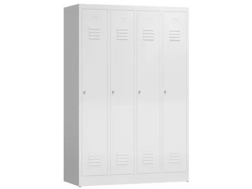 garderobekast 1800x1185x500mm 4vak klink sokkel romp RAL9003