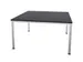 Vergadertafel Hxbxd 74x140x140cm 4-poots Ronde Buis Aluzilver Cc-zwart