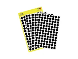 Etiket Avery Zweckform 3009 Rond Ø8mm Zwart 416 Stuks
