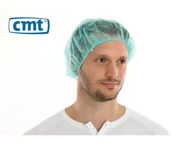 PP non woven haarnet groen 50cm bouffant cap maat M 1000 Stuks