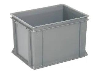 Euronorm Stapelkrat Pe 270x400x300mm 26liter Grijs - 1