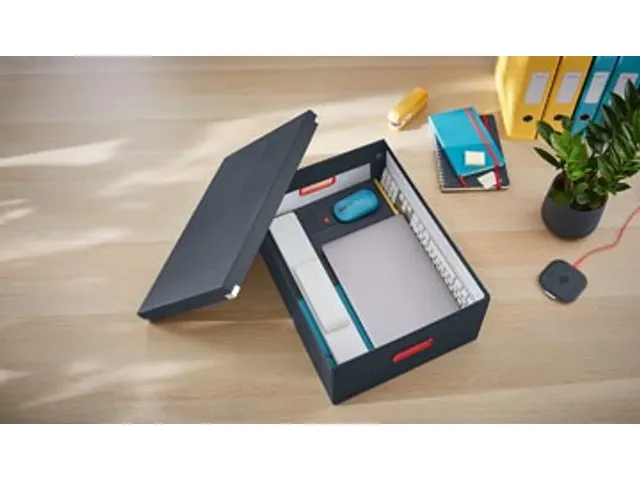 Cosy Click & Store grote opbergdoos grijs 85% gerecycled karton