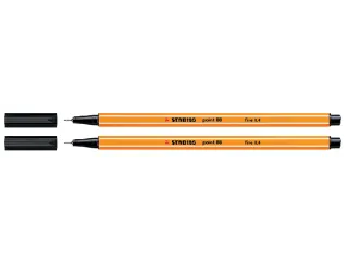 Fineliner STABILO point 88/46 zwart 0.4mm - 2