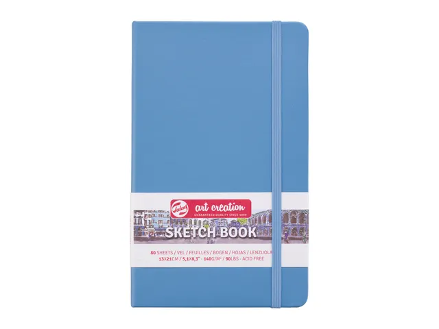 Schetsboek Talens Art Creation 80 witte vellen 140gr 130x210mm blauw
