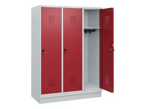 schoollocker,HxBxD 1630x1200x500mm,3vak,vak B 400mm,draaigrendel