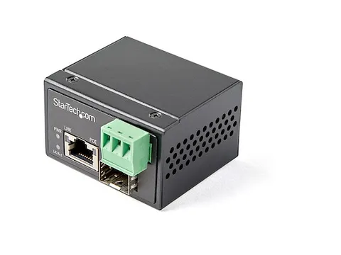 PoE+ Industrial Glasvezel naar Ethernet Media Converter 30W
