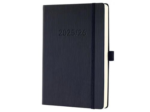 Weekagenda Conceptum A5 25/26 18maands (NL/FR/EN/DU) zwart Hardcover