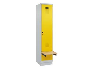 locker met bank,HxBxD 1950x400x815mm,1vak,vak B 400mm,draaigrendel - 2