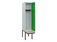 locker met bank,HxBxD 1950x400x815mm,1vak,vak B 400mm,cilinderslot