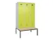 locker met bank,voor scheiding van kleding,HxBxD 2120x1200x815mm,3vak