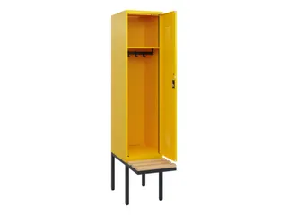 locker met bank,HxBxD 1950x400x815mm,1vak,vak B 400mm,cilinderslot - 1