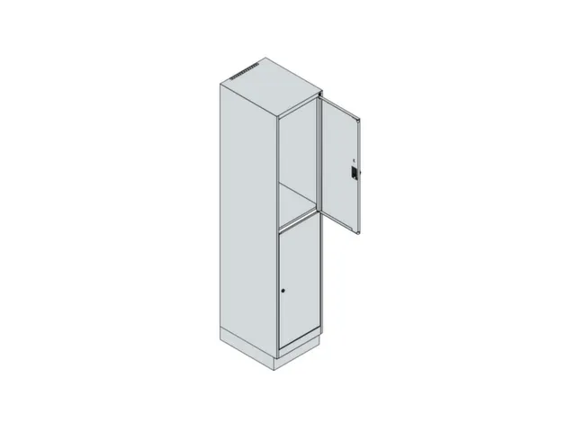 dubbeldekse locker,HxBxD 1950x400x500mm,1x2vak.,vak B 400mm