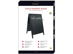 Securit Stoepbord Sandwich Ft 70x120 cm, Zwart