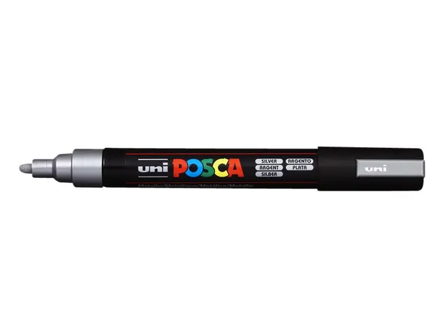 Verfstift Posca PC5M Medium Punt 1,8-2,5mm Zilver