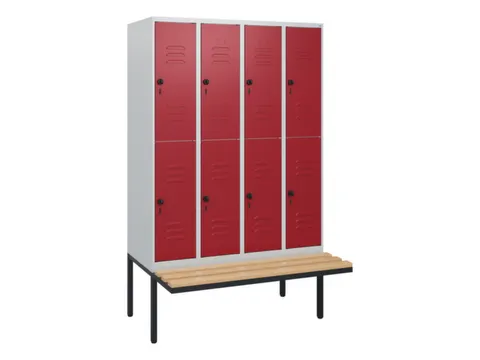 Dubbeldekse dekenkist,HxBxD 1950x1200x815mm,4x2vak.,vak B 300mm