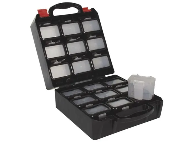 Plastic ToolBox Met 18 Plastic Doosjes Voor Riembevestiging 14 Liter