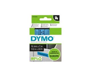 Labeltape Dymo 45016 D1 S720560 12mmx7m zwart op blauw - 1