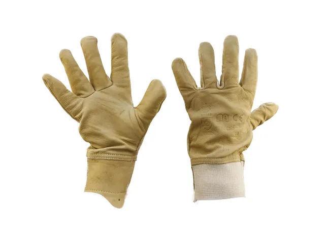 My-T-Gear Hydrium mechanische lederen handschoenen, geel/wit, maat 9