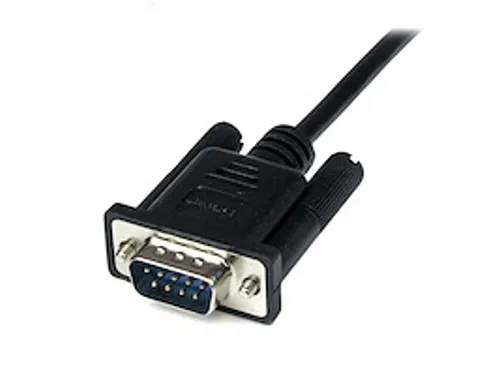 1m zwarte DB9 RS232 seriële nullmodemkabel F/M