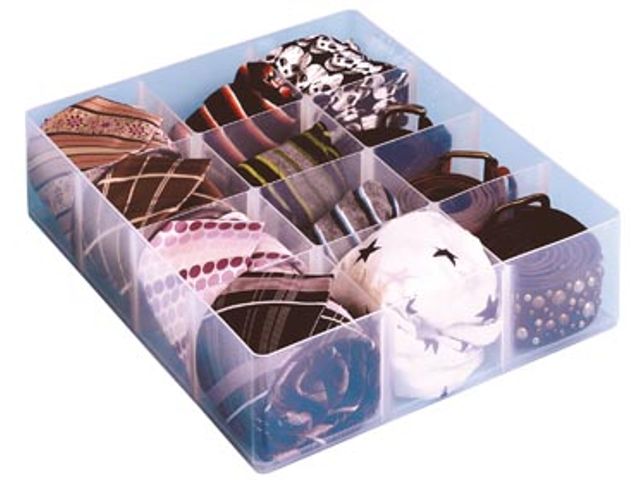 Opbergdoos divider met 12 vakjes, transparant | OpbergboxWinkel.nl