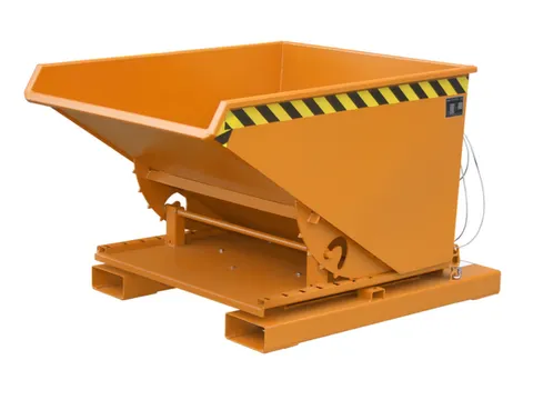 3-zijdig Kantelende Kiepbak 0.60m³ Oranje 890x 1010x 1260mm