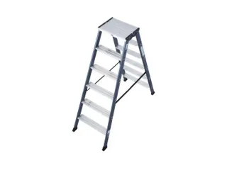 dubbele ladder,beide zijden,2x6treden,Stand H 0,85m,balk L 1,35m - 1