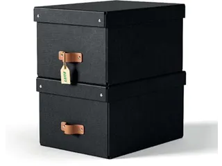 Puro opbergdoos medium A4 17 liter zwart 2 stuks - 1
