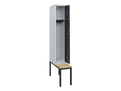 locker met bank,HxBxD 1950x300x815mm,1vak,vak B 300mm,cilinderslot